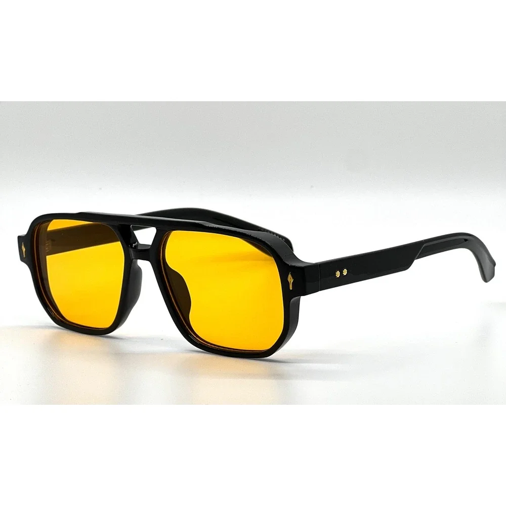Men‎ Sunglasses Retro 70s Style Amber Tint Streetwear Hip Hop Vintage Shades New